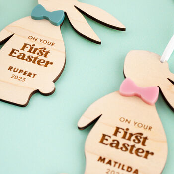 Personalised First Easter Bunny Decoration, 3 of 4