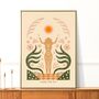 ‘Chase The Sun’ Boho Sun Wall Art Print, thumbnail 1 of 4