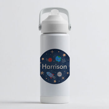 Personalised Space Design Kids Water Bottle, 4 of 6