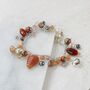 Carnelian And Sterling Silver Charm Bracelet, thumbnail 5 of 9