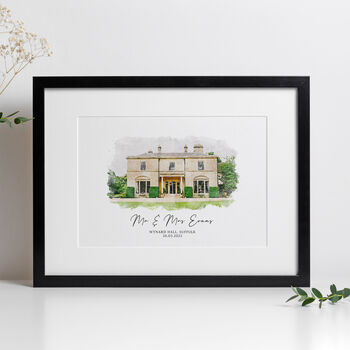 Wedding Venue Portrait, Personalised Wedding Gift, 3 of 6