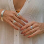 Personalised Birthstone Aura Magic Sterling Silver Spinning Ring, thumbnail 2 of 10