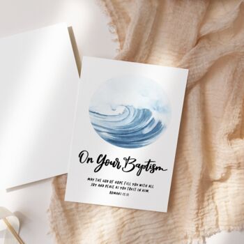 On Your Baptism Watercolour Card Baptism Card, 5 of 7