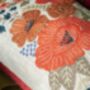 Hand Embroidered Floral Cushion, thumbnail 2 of 3