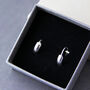 Sterling Silver Thick Huggie Hoop Earrings, thumbnail 4 of 10
