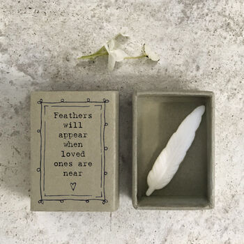 Letterbox Porcelain Feather Gift, 2 of 2