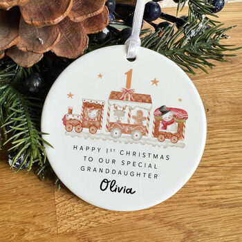 Granddaughter Ornament Gift With Name, 4 of 6