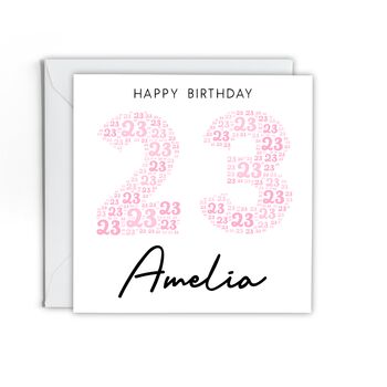 Personalised 23rd Birthday Card For Her, 2 of 2