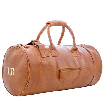 Personalised Faux Leather Barrel Bag With Initials, 12 of 12