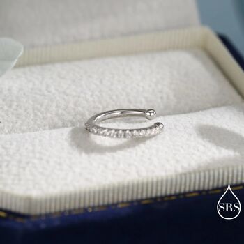 Cz Ear Cuffs In Sterling Silver, No Piercing Earrings, 4 of 12