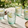 Set Of Four Laurier Green Tumblers, thumbnail 1 of 6