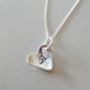 Silver Shaped Personalised Heart Charm Necklace, thumbnail 4 of 6