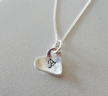 Silver Shaped Personalised Heart Charm Necklace, 4 of 6