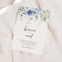 Blue Floral Wedding Invitations, thumbnail 1 of 4