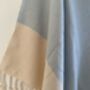 Herringbone Design Pale Blue Sofa Throw, thumbnail 7 of 10