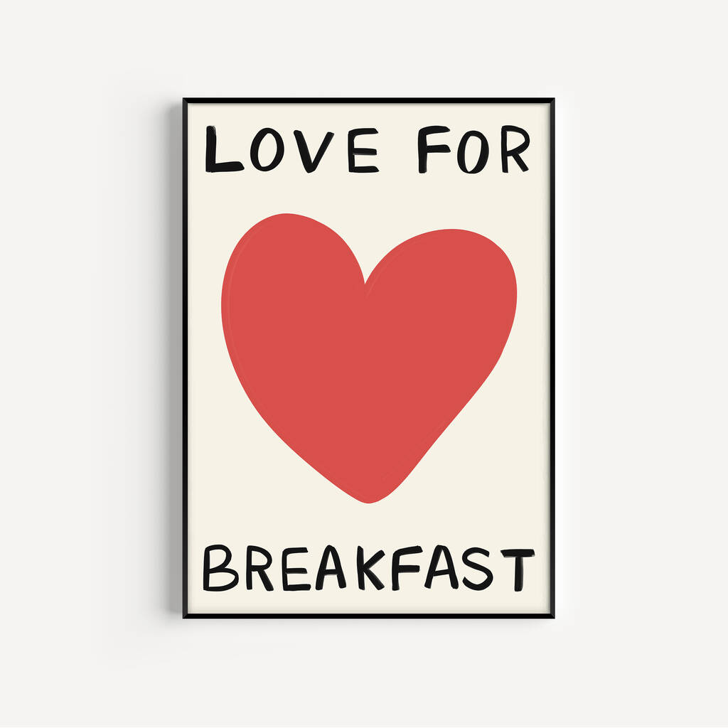 Love For Breakfast Art Print, 1 of 4
