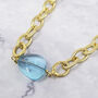 Aquamarine March Birthstone Statement Pendant Necklace, thumbnail 1 of 6