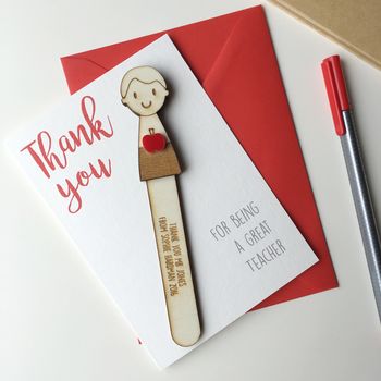 Personalised Teacher Bookmark And Card, 6 of 7