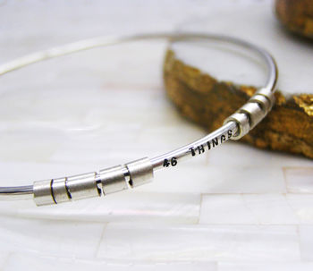 Personalised Silver 'Secret Message' Bracelet, 4 of 9