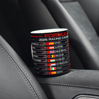 Formula 2026 Racing Calendar Mug Red Edition, 2 of 9