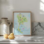 Illustrated Map Of Thailand Art Print, thumbnail 1 of 6