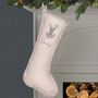 Personalised Grey Stag Christmas Stocking, thumbnail 1 of 4