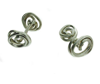Sterling Silver Coil Cufflinks, 2 of 6