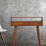 Modern Curved Chestnut Console Table, thumbnail 2 of 12