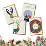 Scandi Seed Paper Christmas Cards Four Pack, thumbnail 1 of 2