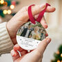 Personalised Mr And Mrs First Christmas Ceramic Ornament, thumbnail 4 of 8