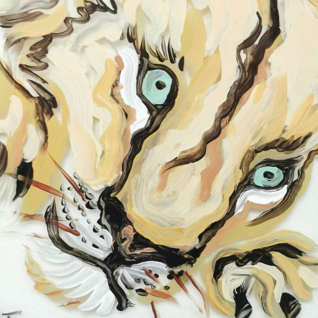 'Crazy Eyes' Original Painted Glass Art By Melody Travers Art