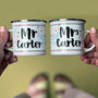 Wedding Mug Set For Couple In Folksy Design, thumbnail 4 of 6