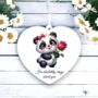 Personalised Cute Rose Animal Panda Decoration, thumbnail 1 of 2