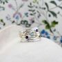 Blue Topaz, Amethyst, And Iolite Sterling Silver Ring, thumbnail 3 of 6