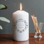 Personalised Christening Wreath Candle, thumbnail 1 of 2