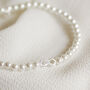 Sterling Silver Pearl Infinity Bracelet, thumbnail 1 of 3