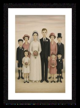Wedding Party Lowry Style Framed Art, 3 of 3