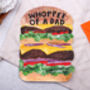 Funny Father's Day Card For Dad With Burger Design, thumbnail 3 of 4