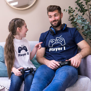 Personalised Big Gamer And Little Gamer T Shirt Set, 3 of 8