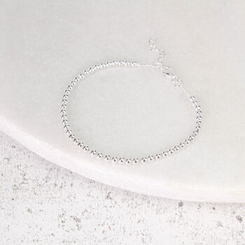 Sterling Silver 50th Birthday 50 Beads Slider Bracelet, 6 of 11