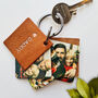 Personalised Dad Multi Photo Flip Leather Keyring, thumbnail 3 of 8