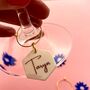 Honeycomb Wedding Favour Glass Charms Personalised, thumbnail 3 of 3
