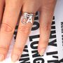 Sterling Silver Initial Letter Ring, thumbnail 1 of 12