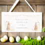 Personalised Spring Bunny Wooden Sign, thumbnail 2 of 5