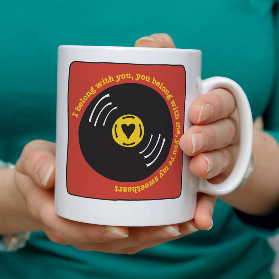 Personalised Valentine Vinyl Record Mug By So Close