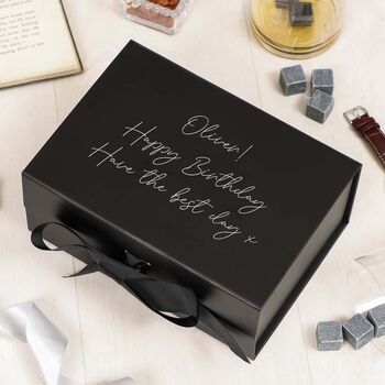 Personalised Luxury A5 Black Gift Box, 3 of 6