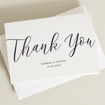 Simple Personalised Thank You Card, 2 of 4