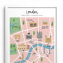 Personalised London Map Print, thumbnail 4 of 7