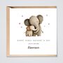 Personalised 1st Mother's Day, Mummy And Baby Elephants, thumbnail 1 of 2