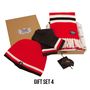 Luxury Cashmere Football Sets In Red Black And White, thumbnail 4 of 4
